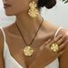 Personalized hip-hop earring necklace set with fashionable double-layer design earri, simple and versatile women's_ipsvogv.com