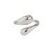 Jewelry Design Sense Hip Hop Metal Water Drop Hug Simple Ins Style Geometric Opening Ring_ipsvogv.com