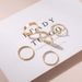 Bohemian Creative Women's Fashion Lightning Personality ECG Ring 5-piece Set Combination_ipsvogv.com