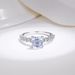 Sterling Silver Special Shaped Ring For Women, Classic And Fashionable Princess Square Asscher Diamond Ring, Ring Setting_ipsvogv.com