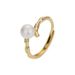 Pearl Bamboo Knot Women's Design, Versatile Light Luxury, High-end Feeling, Index Finger Ring, High Luxury Gift_ipsvogv.com