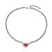 Geometric hip-hop style heart-shaped for women, versatile, niche, diamond studded design, high-end clavicle chain_ipsvogv.com