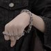 Yamaler Men Bracelet Exquisite Not Fade Buckle Closure Titanium Steel Men Wristband Bracelet Jewelry Daily Wear_ipsvogv.com