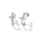 Women's Jewelry Classic Hip Hop Simple Earrings Personality Black Spiral Buckle Cross Earrings 5A Zircon Ear Jewelry_ipsvogv.com