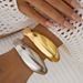 Fashionable Texture Irregular Liquid Metal Pleated Bracelet With High-end Feel Ins Landscape Wide Wristband_ipsvogv.com