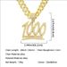 Hip Hop Digital Dominance Hangtag Cuban Chain Necklace Men's Full Diamond 1000 Point Pendant Trendy Street Accessories_ipsvogv.com