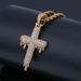 Hip Hop Cross Water Drop Micro Inlaid Zircon Men And Women Trend Ins_ipsvogv.com