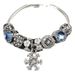 Snowflake Pendant Handmade DIY Alloy Dia Bead Bracelet_ipsvogv.com