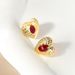 Earrings Sterling Silver Red Zircon Love Ear Buckle Light Luxury Autumn And Winter Niche Ins Earrings Women's High-end Jewelry_ipsvogv.com