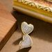 Dongdaemun, South Korea - Fashionable, Personalized, Small Fragrance, Full Diamond Heart Shaped Earrings, Women's High_ipsvogv.com