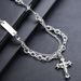 Titanium Steel Necklace, Men's Cross, Layered Non Fading, High-end Niche Dign, Hip-hop New Style, Simple And_ipsvogv.com