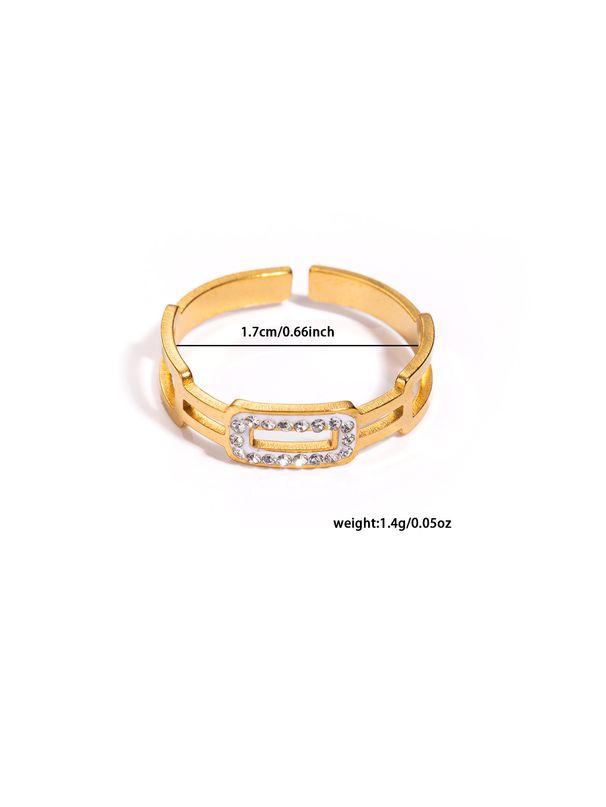Titanium Steel Ring With A High-end Feel For Men And Women, Hollowed Out Star Studded Diamond Ring, Niche Design, No_ipsvogv.com