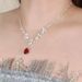 zircon New Pearl Collarbone Diamond Necklace, Sparkling Luxury ! High-end Ins Style Necklace ,_ipsvogv.com