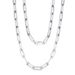 Women's Jewelry Paper Clip Various Specifications 925 Sterling Silver Necklace 14K Gold Men And Women Plain Chain Clavicle Chain_ipsvogv.com