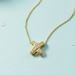 Full Diamond Three-dimensional Cross Letter Collarbone Necklace For Women's Fashion X Versatile Niche Design Style,_ipsvogv.com