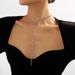 N10968 simple and sexy long Y-shaped fashionable niche geometric rhinestone necklace necklaces_ipsvogv.com