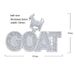 Hip Hop New GOAT Letter Pendant Wearing 12mm Cuban Chain Trendy Men's Necklace_ipsvogv.com