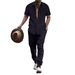 2024 Summer Men's Shirt Casual Loose Short sleeved Long Pants Beach Set_ipsvogv.com