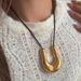 Spot INS Gold Plated Titanium Steel U Shaped Horseshoe Design Exaggerated Drawstring Adjustment Necklace_ipsvogv.com