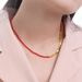Japanese Korean Fresh Simple Exquisite Rice Grain Gold Beaded Necklace, Versatile For Women, And Elegant Style, Clawbone_ipsvogv.com