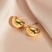 French Retro Metal Style Teardrop Earrings Gold Plated High Grade Light Luxury Temperament Silver Needle Female Earrings Simple Earrings_ipsvogv.com