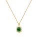 Sparkling 【 】 Green Light Luxury Charm Gorgeous Full Diamond Necklace Women's Versatile Clavicle Chain Titanium Steel 【 】_ipsvogv.com