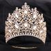Bridal Hair Accessory WeddingWedding Crystal Grand Tiara Luxury Forest Leaf Set Rhinestone Bridal Tiara_ipsvogv.com
