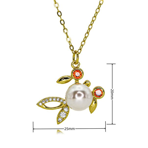 Douyin Hot Selling Light Luxury Diamond Shell Heart Pendant Copper Plated Gold Necklace Female High End Retro Fashion Popular Jewelry_ipsvogv.com