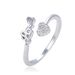 Unisex Temperament Sweet Love Love Diamond Zircon CZ Ring Opening Adjustable Female Light Luxury Style Hand Jewelry_ipsvogv.com