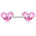 Double Heart Women's Breast Ring Nails Earrings Puncture Jewelry Allergic Breast Ring_ipsvogv.com