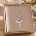 High End Micro Inlaid Zircon Ballet Girl Pendant, Titanium Steel Necklace, Women's Fashionable And Versatile Accessory_ipsvogv.com