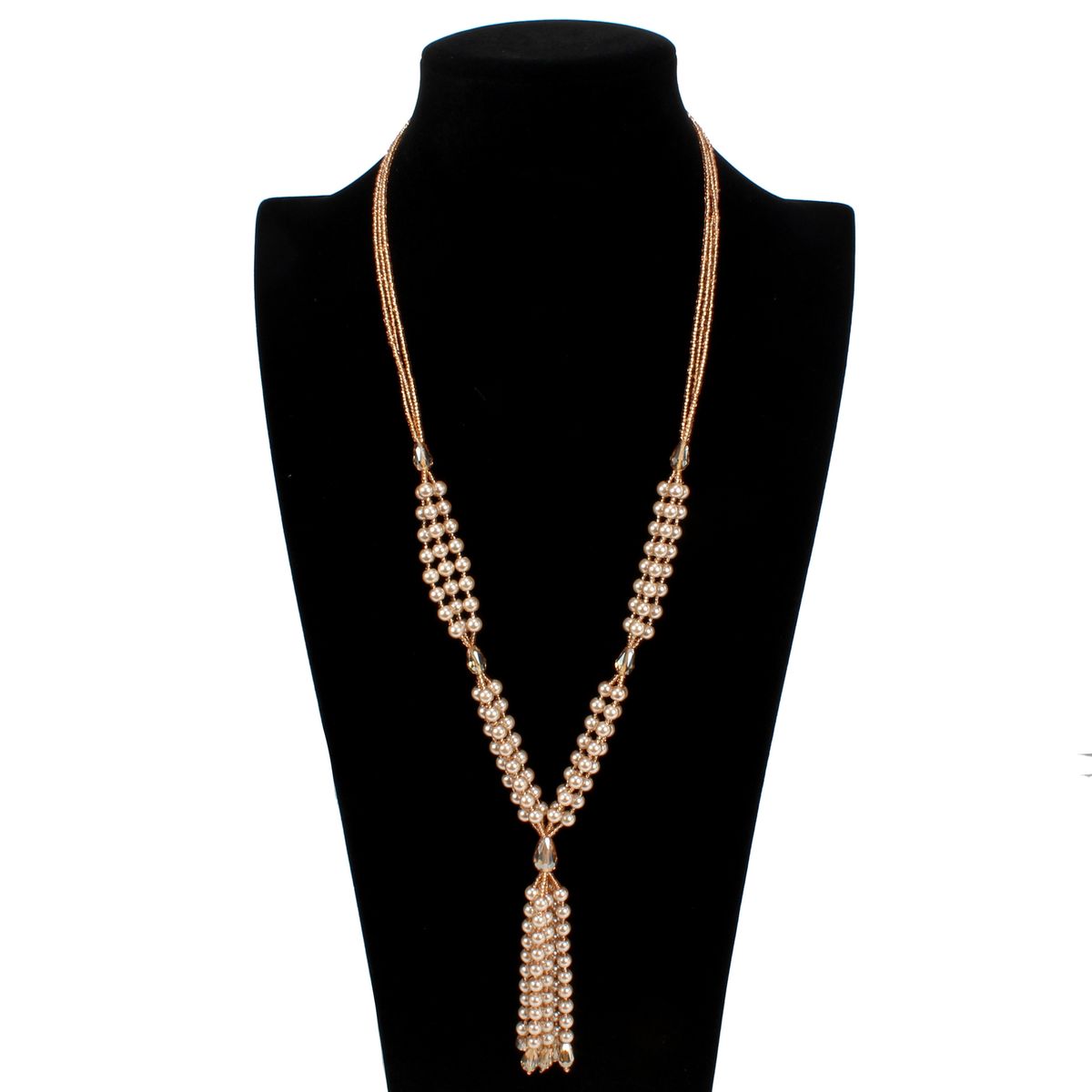 Korean version Mizhu Pearl Sweater Chain Women's Long Necklace New Tassel Jewelry F1070_ipsvogv.com