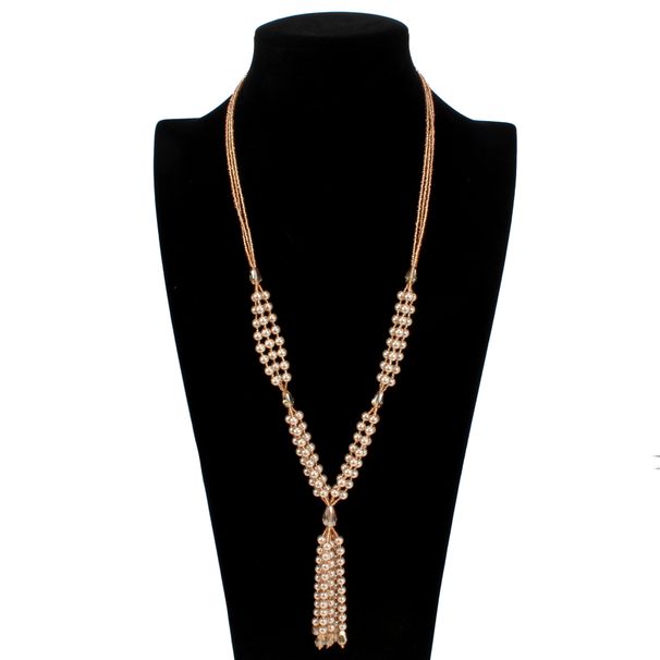 Korean version Mizhu Pearl Sweater Chain Women's Long Necklace New Tassel Jewelry F1070_ipsvogv.com