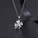 S999 Sterling Silver Four Leaf Clover Necklace Female Ins Cold Style Lucky Clover Clavicle Chain High End Internet Celebrity Accessories_ipsvogv.com