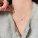 S Pure Silver Minimalist Navy Blue Treasure Necklace Ins Japanese And Korean Light Luxury Temperament Exquisite High-end_ipsvogv.com