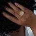 Seashell Textured Ring Titanium Steel Gold Plated Jewelry Beach Wedding Stackable Jewelry For Women_ipsvogv.com