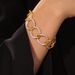 Creative Splicing Circular Bracelet Simple Trendy Punk Style Stainless Steel Diamond Set Ring Interlocking Chain_ipsvogv.com