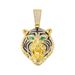 Unisex Domineering Alloy Three Dimensional Full Diamond Tiger Head Pendant Men's Hip Hop Cool Personality Diamond Necklace_ipsvogv.com