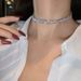 Fashionable Personalized Zircon Short Sparkling Diamond Chain Necklace, Niche Fashion, High-end And Trendy Collarbone_ipsvogv.com