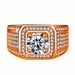Luxury Mohsang Stone Opening Plated Rose Gold 2 Carat Diamond Wide Edition Group Set With Full Sky Star Men's Ring_ipsvogv.com