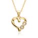 Heart Shaped Clavicle Necklace For Girls - Micro Inlaid Love Pendant, Minimalist & Elegant Chain Jewelry_ipsvogv.com
