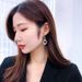 Women's earrings trendy diamond-shaped hollow diamond earrings 2023 new trendy design temperament fashionable ear hook earrings_ipsvogv.com