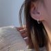 999 Pure Silver Plain Hoop Earrings Women Mobius Ring Ear Buckle Irregular Earrings_ipsvogv.com