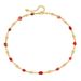 Clavicle chain small daisy necklace small multi pamine colorful beads Bohemian oil drop holiday style retro necklace_ipsvogv.com