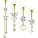 cross-border E-commerce New Product Ring Copper Inlaid Zircon Belly Button Nail Suit Body Piercing Jewelry In Stock_ipsvogv.com