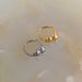 Unisex Real Gold Electroplated Titanium Steel Water Drop Shaped Daily Ring_ipsvogv.com