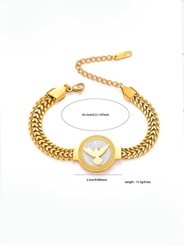 Non Fading Sun Wheat Ear Pigeon Bracelet Titanium Steel Fashionable And Versatile Hot Selling Temperament Jewelry_ipsvogv.com