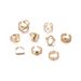 Fashionable And Personalized Love Chain With Hollow Cross Opening 9-piece Set Ring_ipsvogv.com