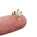 Unisex New fashion piercing ear bone studs female zircon pendant screw screw mini ear studs earrings_ipsvogv.com