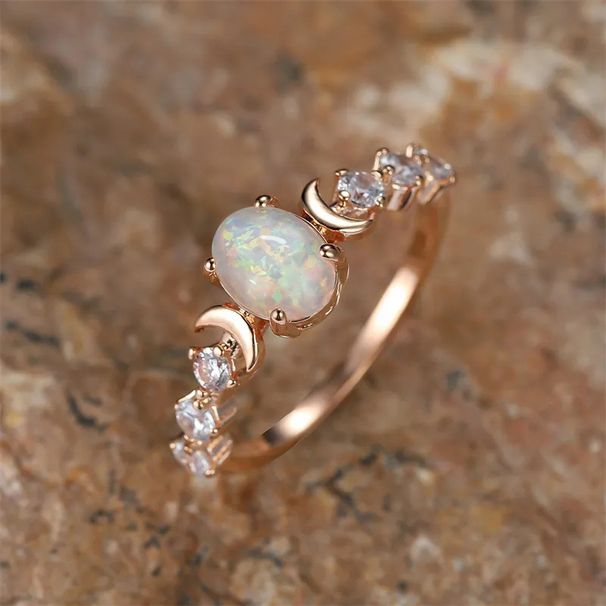 Cao Shi's New Oval With Sun And Shining Design Moon Ring_ipsvogv.com